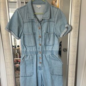 Gianni Bini Light Blue Denim Overalls